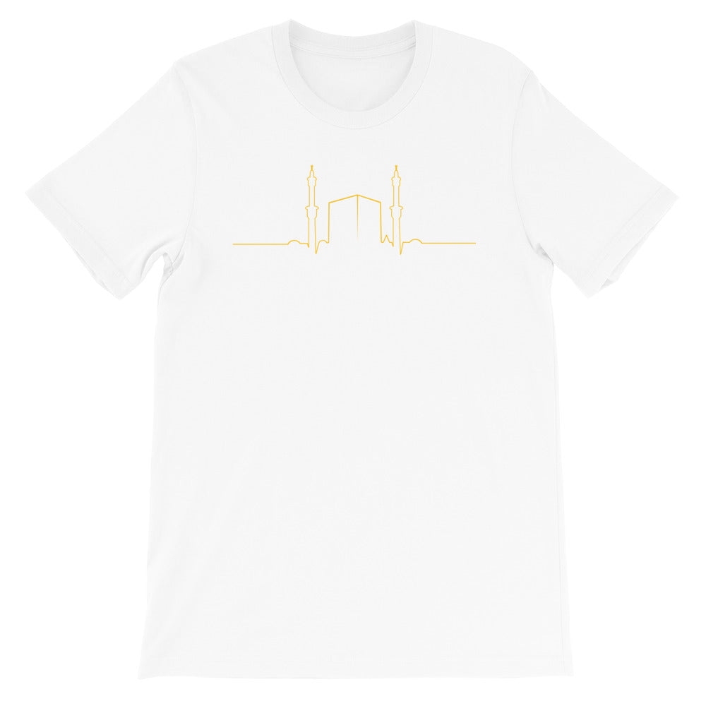 My hearts beats Makkah Short-Sleeve Unisex T-Shirt - one love islam